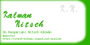 kalman nitsch business card